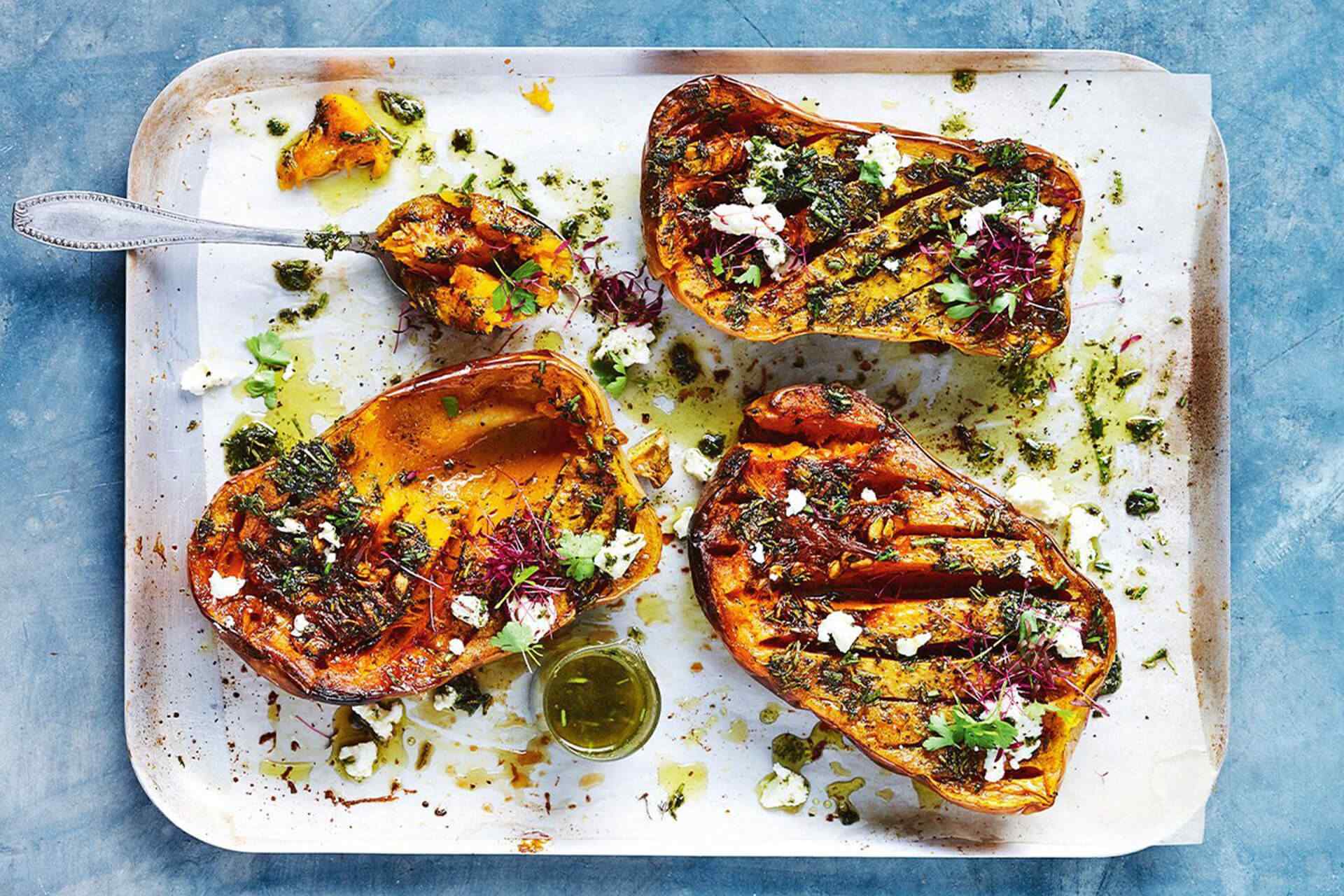 15-minute baked salmon with lemon, garlic, and sweet potatoes
